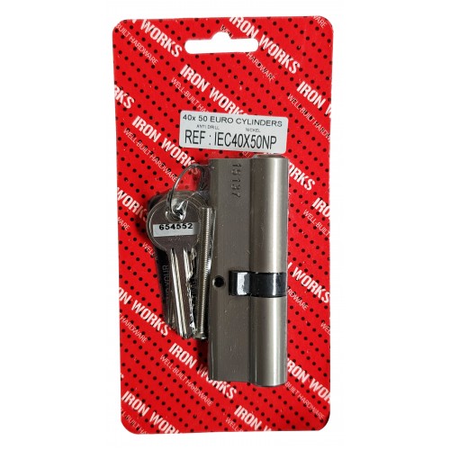 Euro Cylinder 40 x 50 Nickel