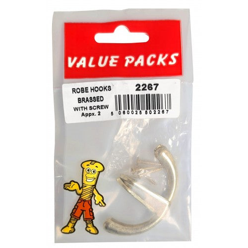 Robe Hooks Brassed