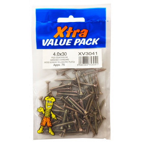 Chipboard Screws 4.0 X 30