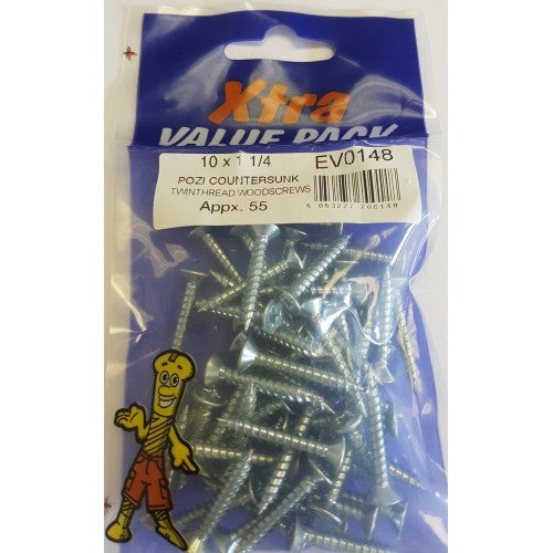 Twinthread Screws 10 X 1 1/4"