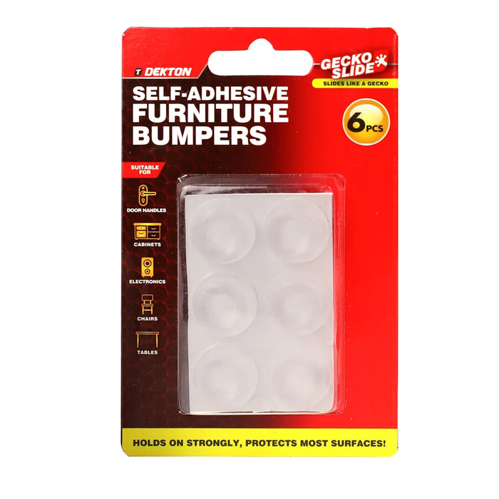 GeckoSlide Furniture Bumpers 6PC Clear