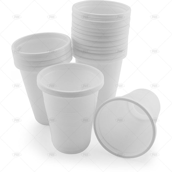 White Plastic Cup 180ml 100pc