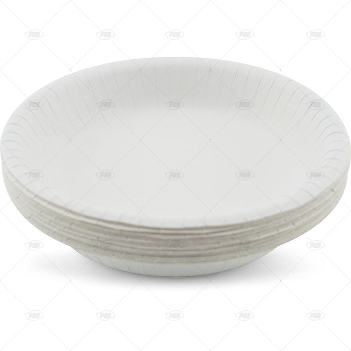 Paper Bowl White 18cm 7" 15pc