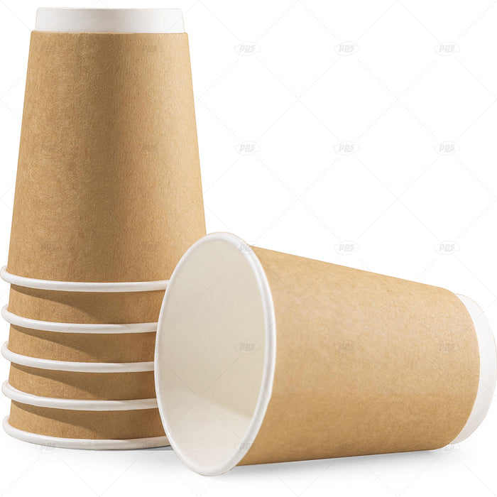 Drink Cups Double Wall 12oz & Lids 50pc