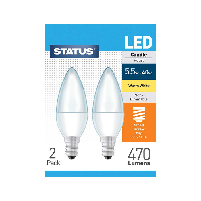 LED Candle Bulb SES 2pc