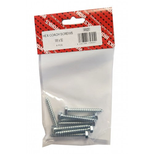 Coach Screws M6 X 50