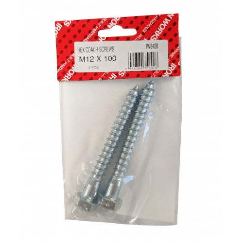 Coach Screws M12 X 100