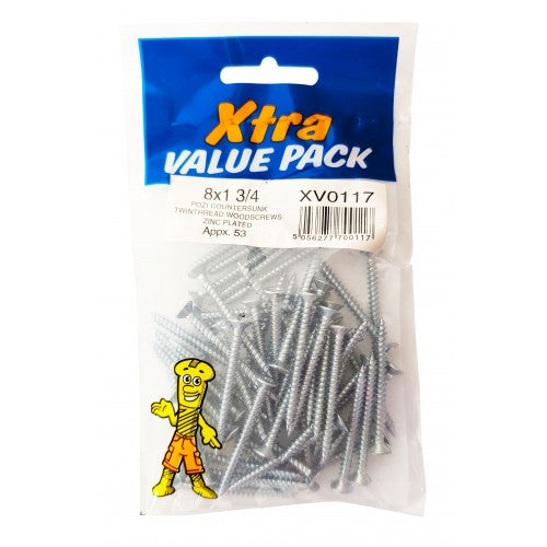 Twinthreads Screws 8 X 1 3/4"