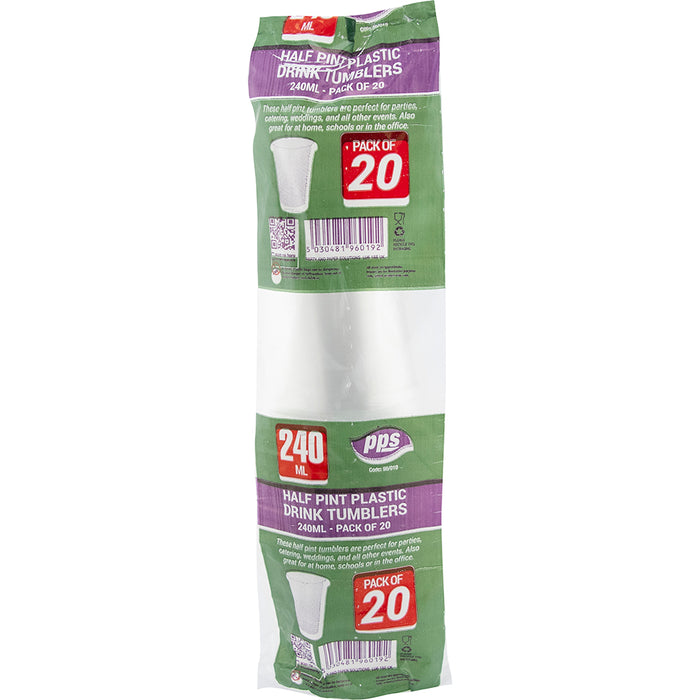 Half Pint Plastic Tumbler 20ps
