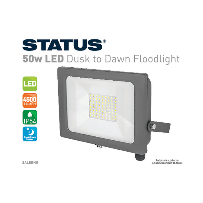 Flood Light with Sensor Grey 50w LED