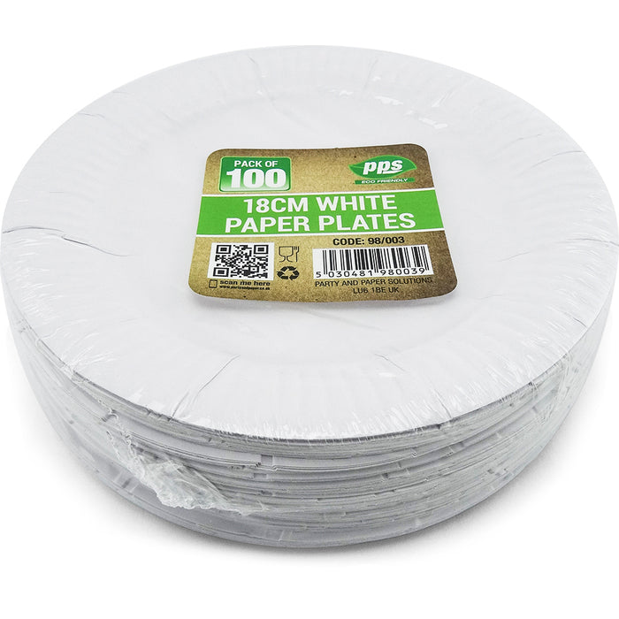 Paper Plate White 7" 100pc