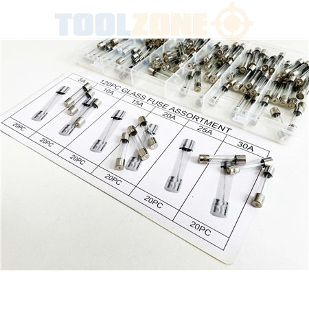 Glass Fuse Assortment Box 120pc