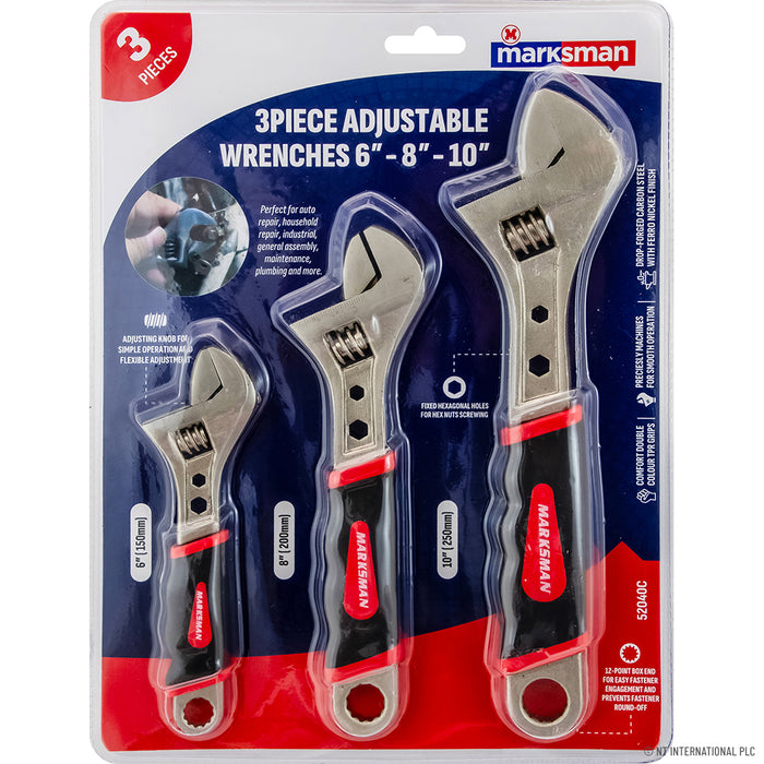 Adjustable Wrench Set 3pc
