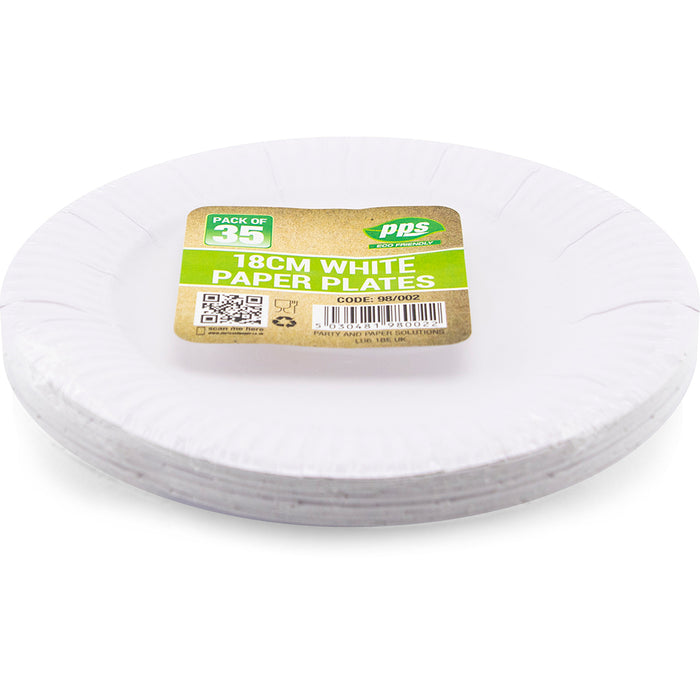 Paper Plate White 7" 35pc