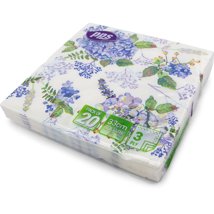 Blue Flower Design 33cm 20pc