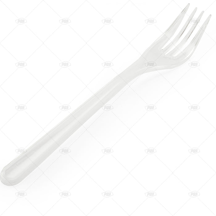 Cutlery Heavy Duty Plastic Forks Clear 50pcs