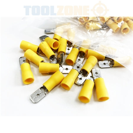 Yellow Male Terminals 100pc
