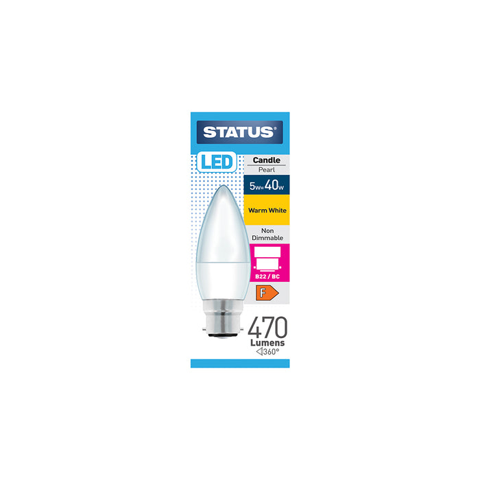 LED Light Bulb BC 5w = 40w