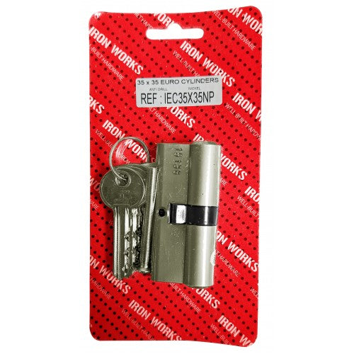 Euro Cylinder 35 X 35 Nickel