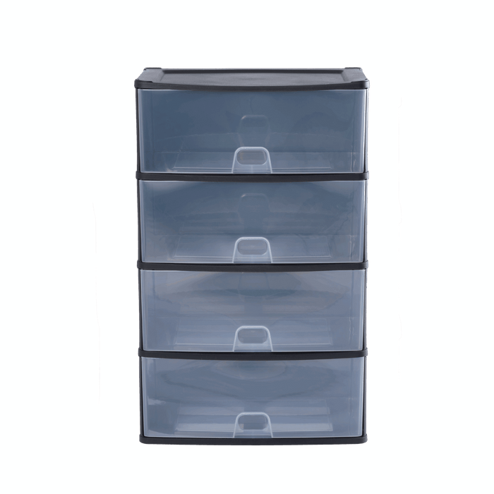Organise Drawers Large 4D Black/ Clear