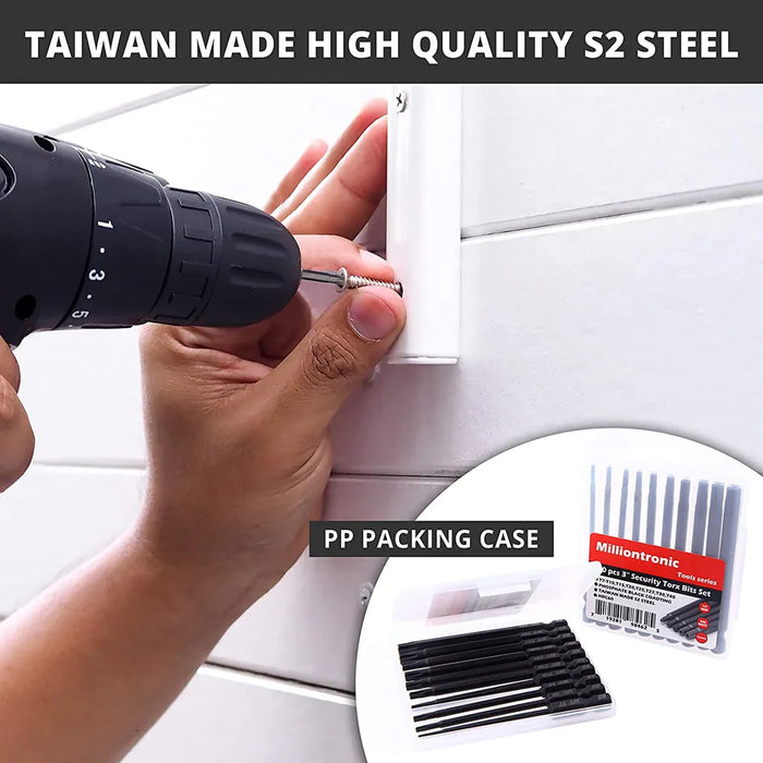 S2 Steel Impact bit set T7 to T40