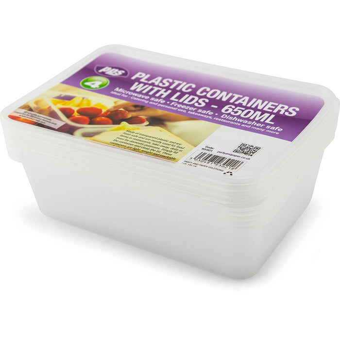 Containers & Lids 650ml 4pc