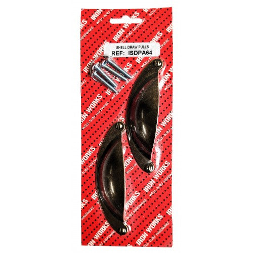 Shell Drawer Pull Antique 64mm