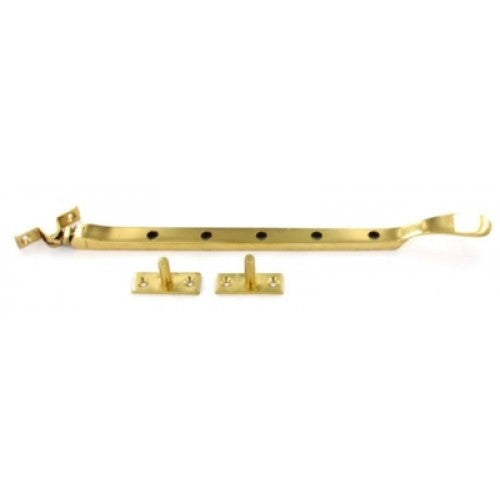 Casement Stay Victorian Brass 250mm