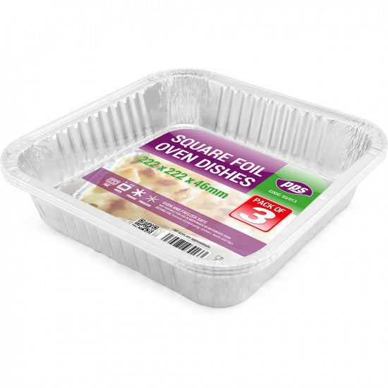Square Foil Dish 3pc