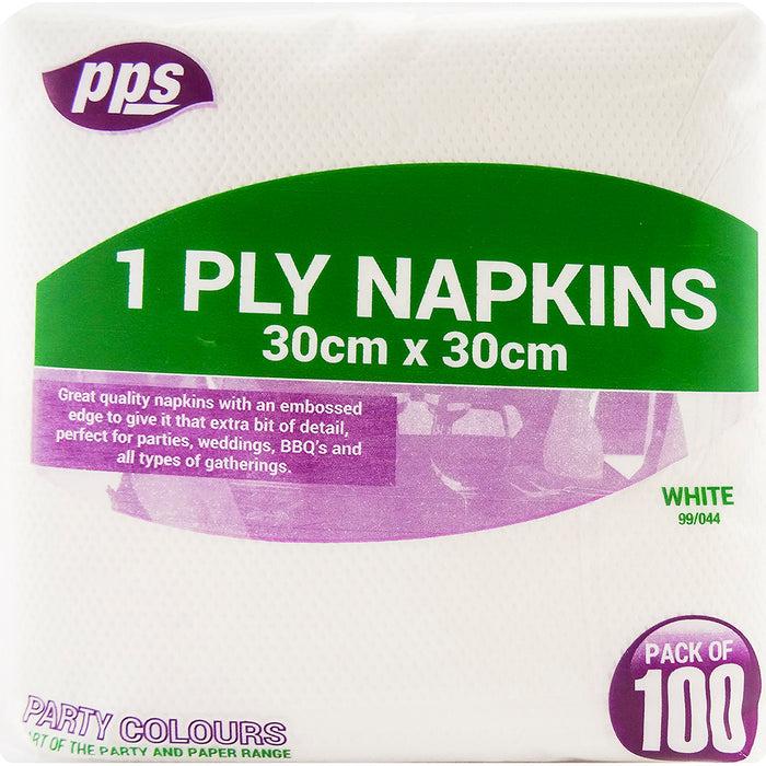 White Napkin 30cm 100pc