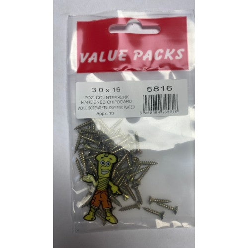 Chipboard Screws 3.0 X 16