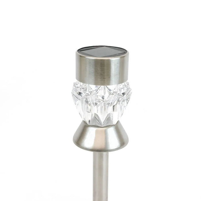 Solar Round Crystal Stake Lights 4pc