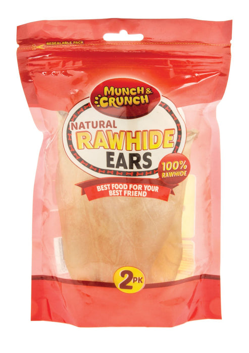 Rawhide Ears Natural 2pk