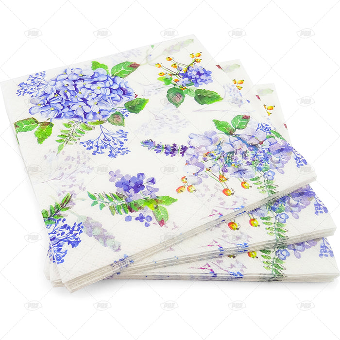 Blue Flower Design 33cm 20pc