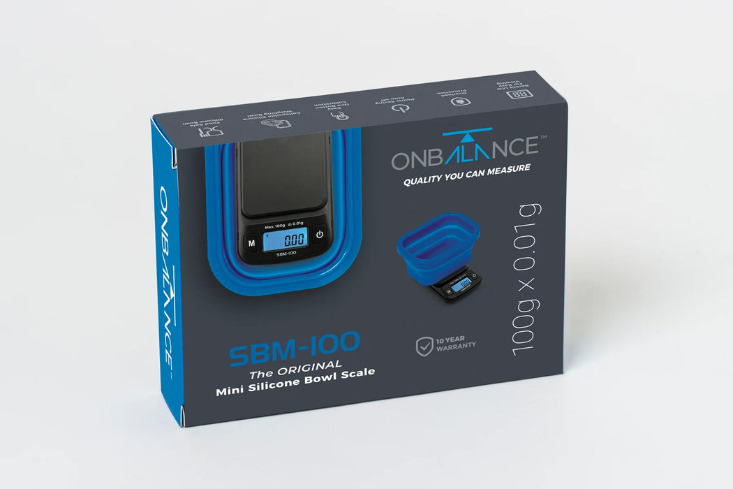 On Balance The Original Silicone Bowl Scale 100g X 0.01g Blue