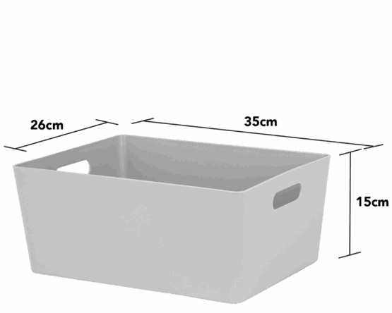 Rectangular Basket Gray 5.02