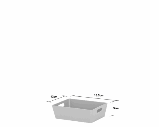 Rectangular Basket Gray
