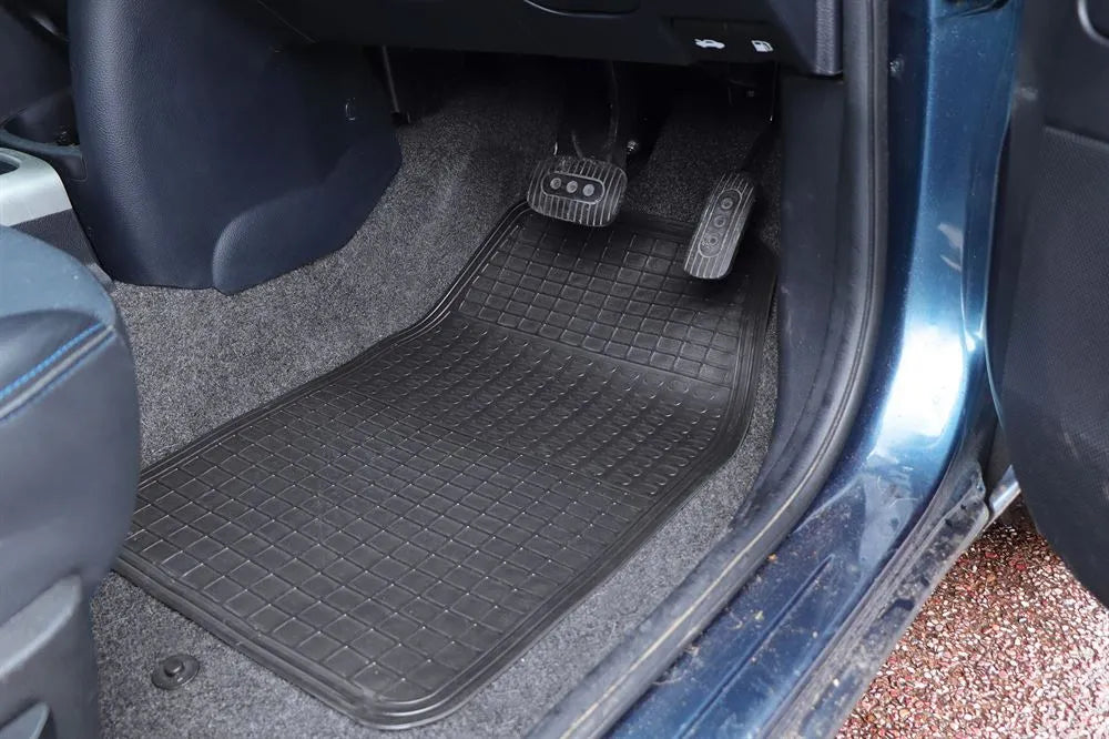 Rubber Mat Set Black 4pc