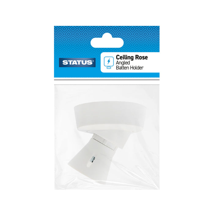 Angle Ceiling Rose Battern Holder BC White