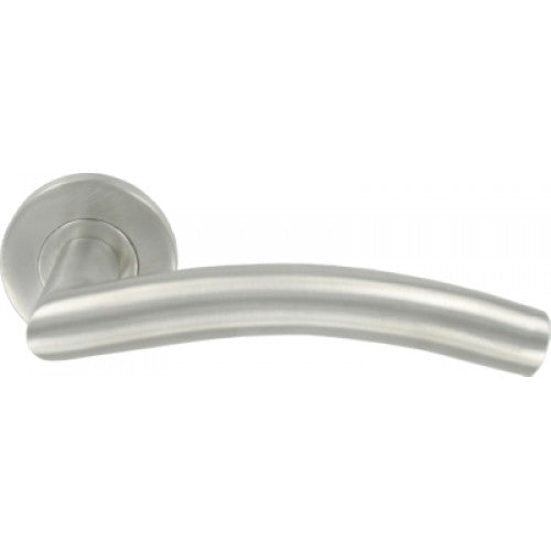 Door Handle L-Curve Round Rose