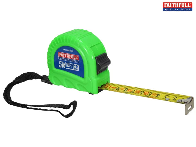 Twin Lock Tape Measure 5m/16ft (Width 19mm)
