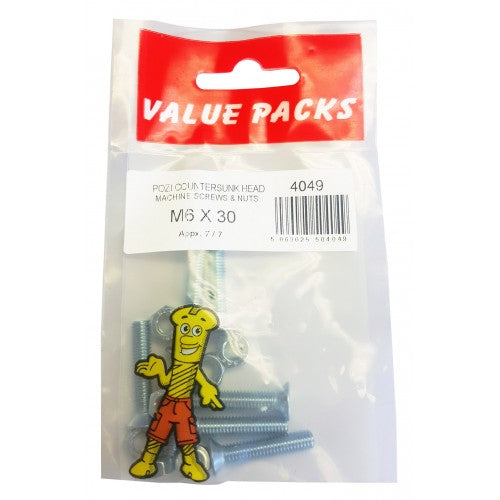 Pozi CSK Machine Screws & Nuts