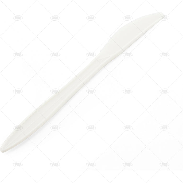 White Reusable Plastic Knife 100pc