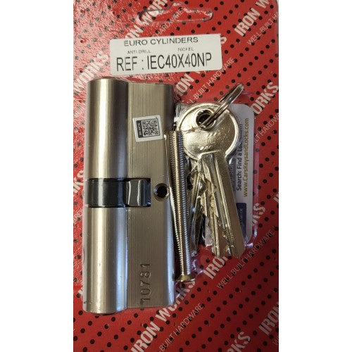 Euro Cylinder 40 x 40 Nickel