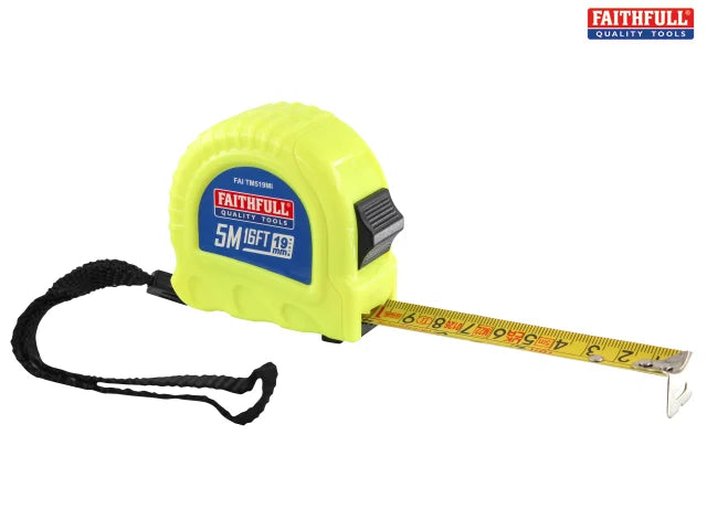 Twin Lock Tape Measure 5m/16ft (Width 19mm)