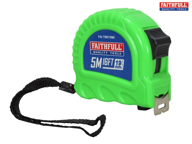Twin Lock Tape Measure 5m/16ft (Width 19mm)