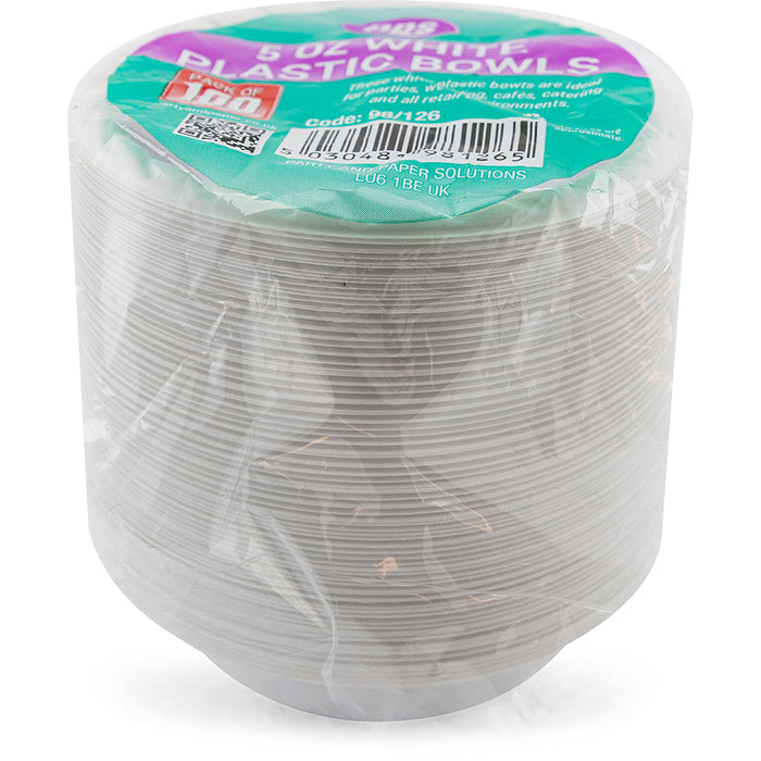 Plates Plastic Bowl White 5oz 100pc