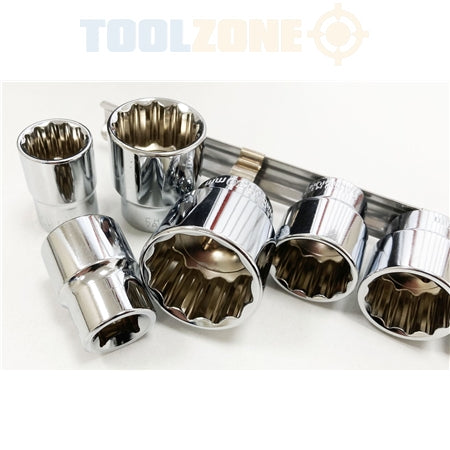 1/2" Shallow Crv Sockets 17pc