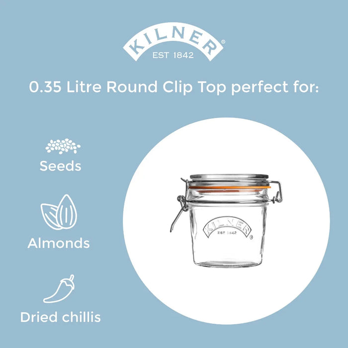 Kilner Clip Top Round Jar 0.35L