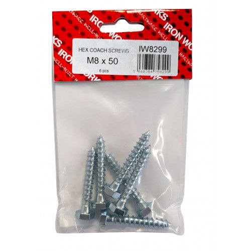 Coach Screws M8 X 50